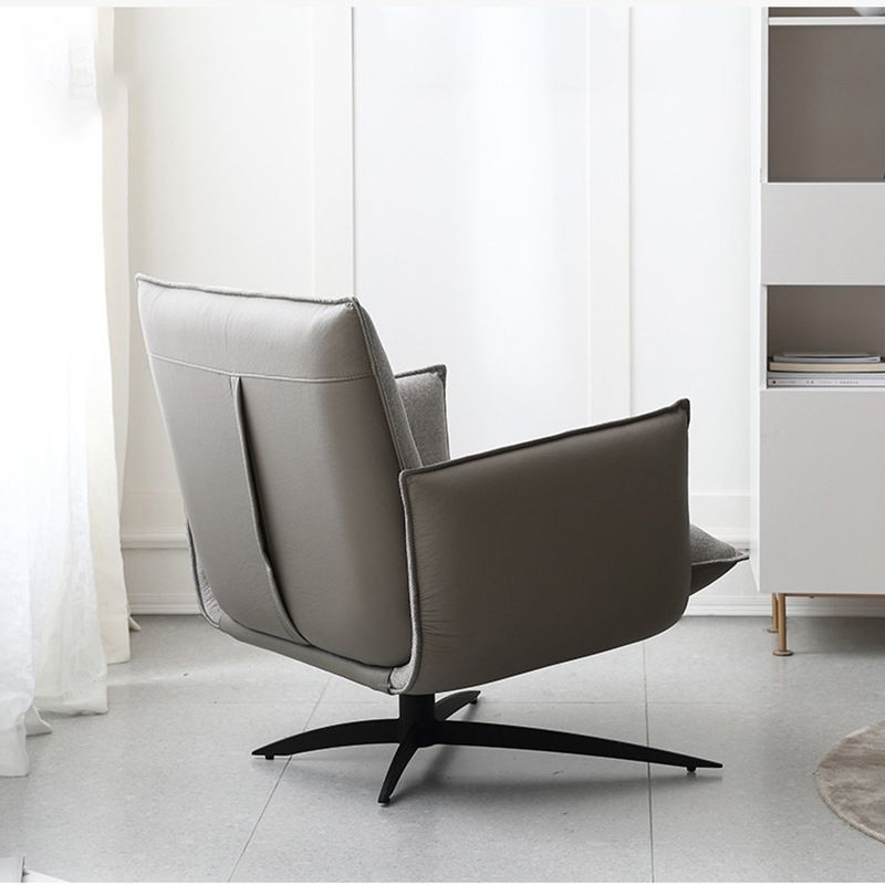 Contemporary Linen 4-Star Tight Back Accent Armchair in Grey