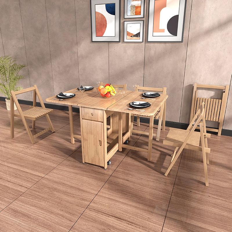 Rubberwood Solid Wood Dining Table Mid-Century Dining Site Table,51"L x 35"W x 29.5"H