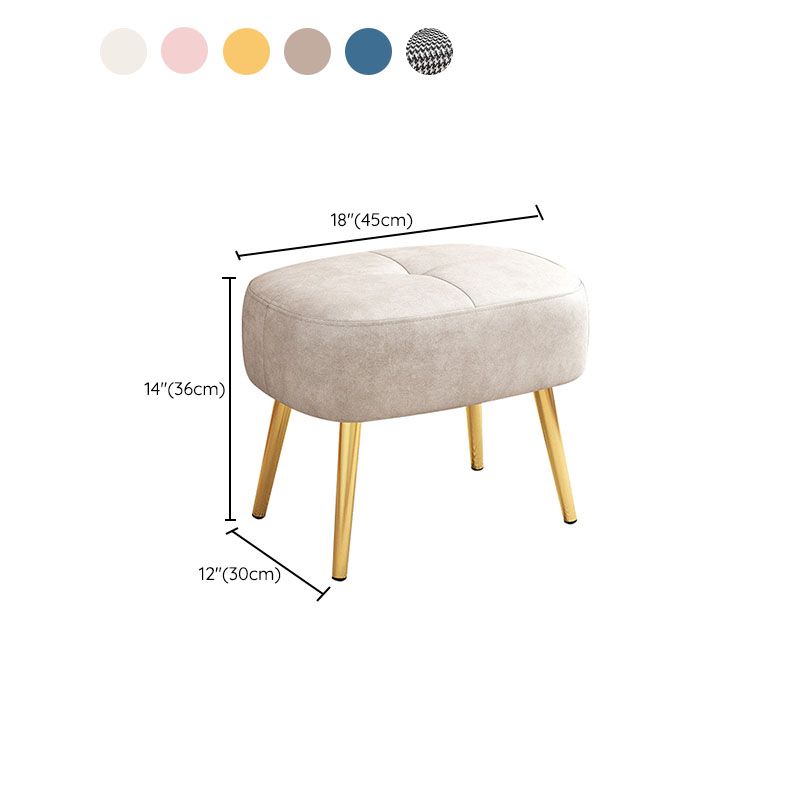Solid Color Leather Standard Stool Modern Style Simple Household Rectangular Stool