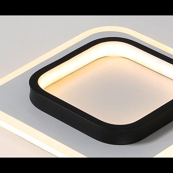Simplicity Geometrical Flush Ceiling Light Fixture Acrylic LED Aisle Flush Mount Fixture