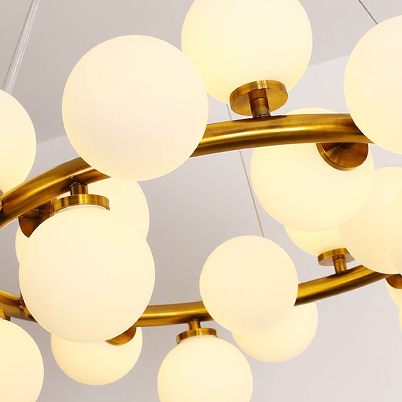 Accesorios modernos de iluminación de vidrio de lámpara de lámpara múltiple para el comedor