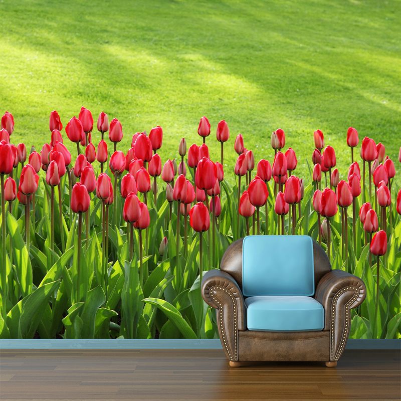 Photography Flower Field Mural Mildew Resistant Wallpaper Living Room Wall Mural