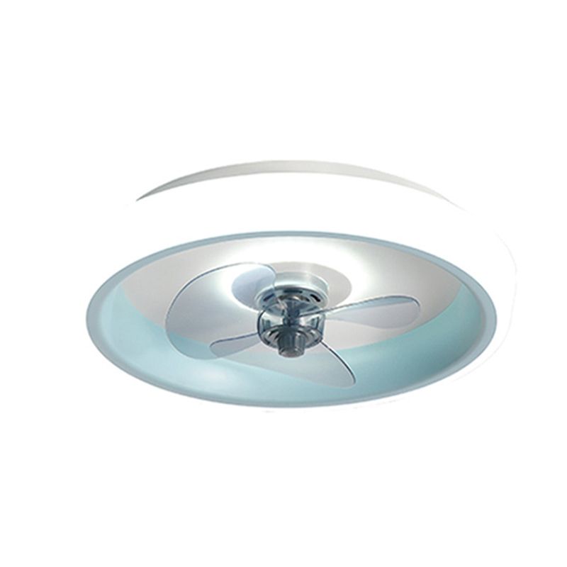 Polish Finish Fan with Light Modernism 3-Blade LED Ceiling Fan for Foyer