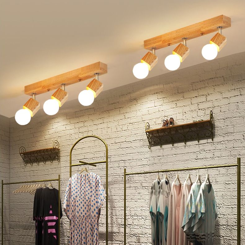 Bare Bulb Vanity Sconce Lights Ultra-modern Wood Wall Sconce Lighting for Bathroom