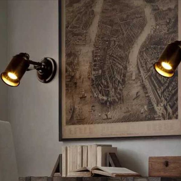 Metallzylinderwand montierte Lampen Industrial Style 1 Licht Wandleuchte Leuchte