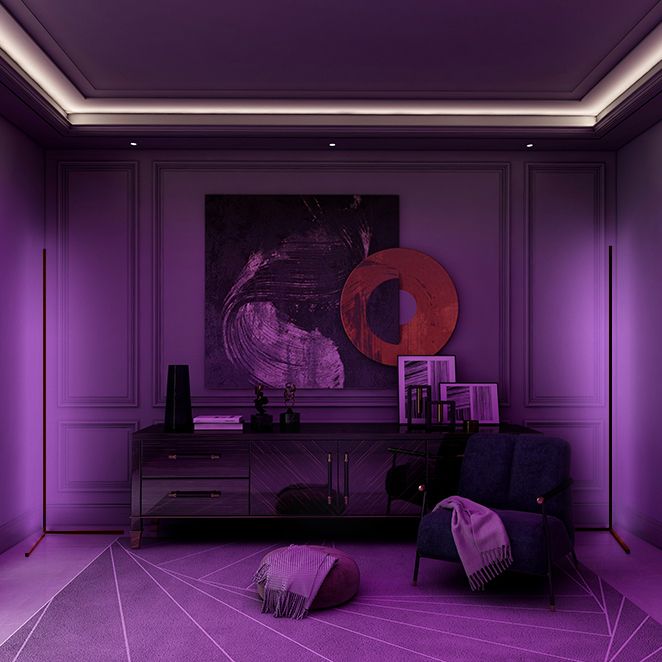 Luminaires de plancher de colonne Métal de style moderne 1 lumière du sol lumineux