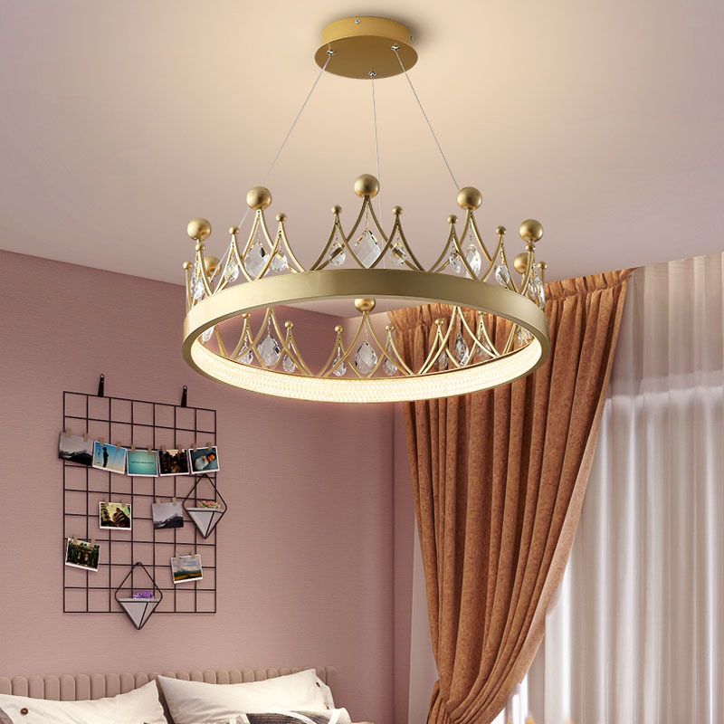 Lampadino a forma di corona a forma di corona oro lampada a led a LED a LED per camera da letto