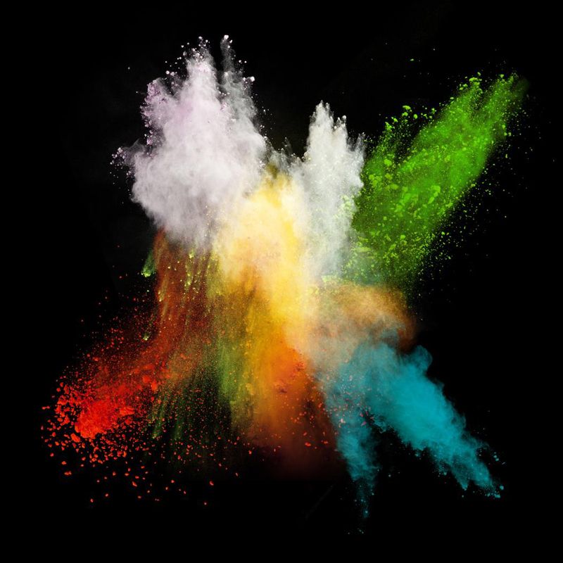 Waterproof Rainbow Explosion Wall Mural Modern Non-Woven Wall Covering, Personalized Size