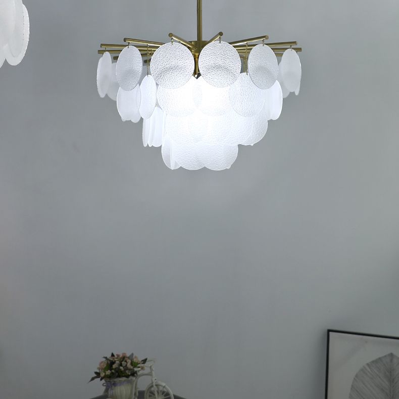 Luces colgantes de geometría de estilo contemporáneo lámparas de araña colgantes de vidrio en oro