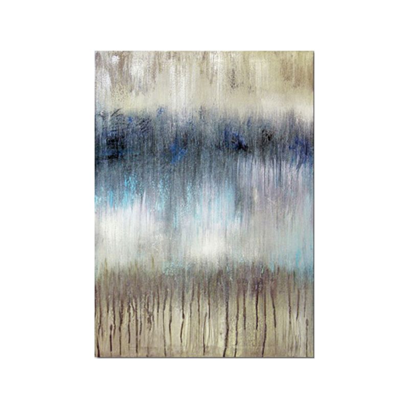 Abstract Painting Wall Decor Black and Brown Modernist Canvas Art for Dining Room