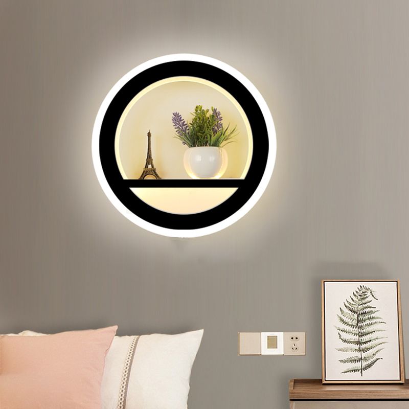 Modern Red Red Red Round Househole Splockure Luz de pared simple para sala de estar de dormitorio