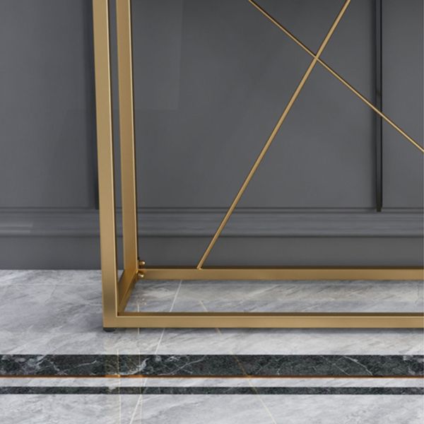 Contemporary Rectangle End Table Antique Finish Console Sofa Table
