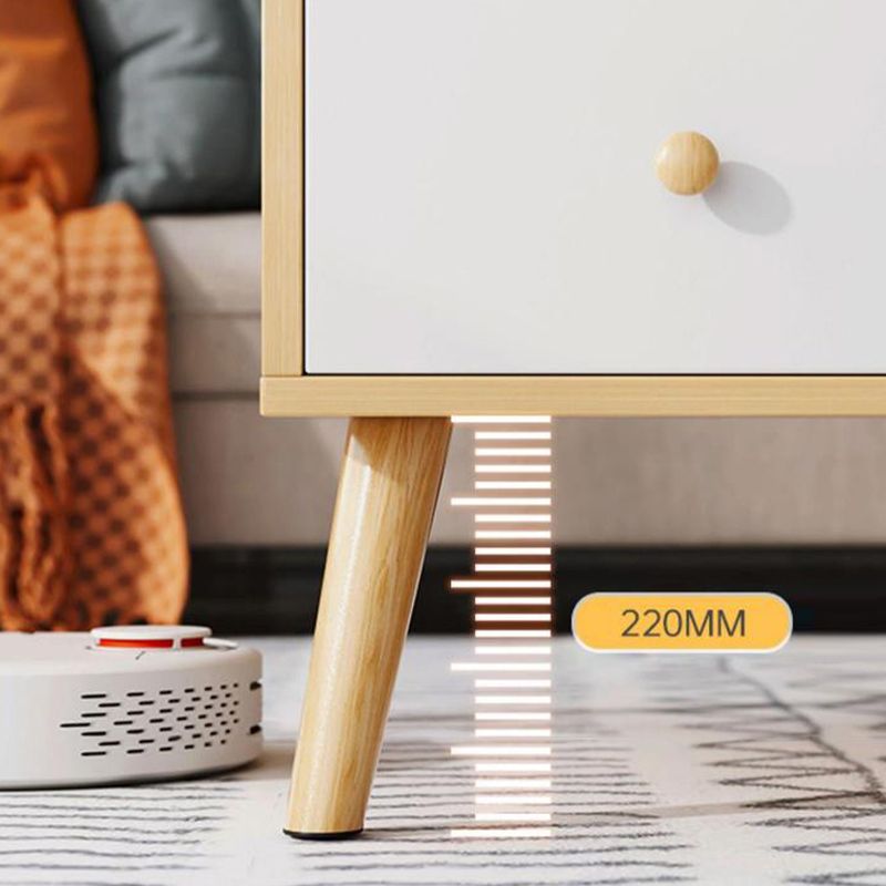 16.5"H Modern 4 Legs Wooden Base Rectangular Top Coffee Table with Storage