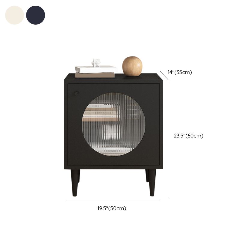 Industrial Accent Table Nightstand Antique Finish Bedside Cabinet