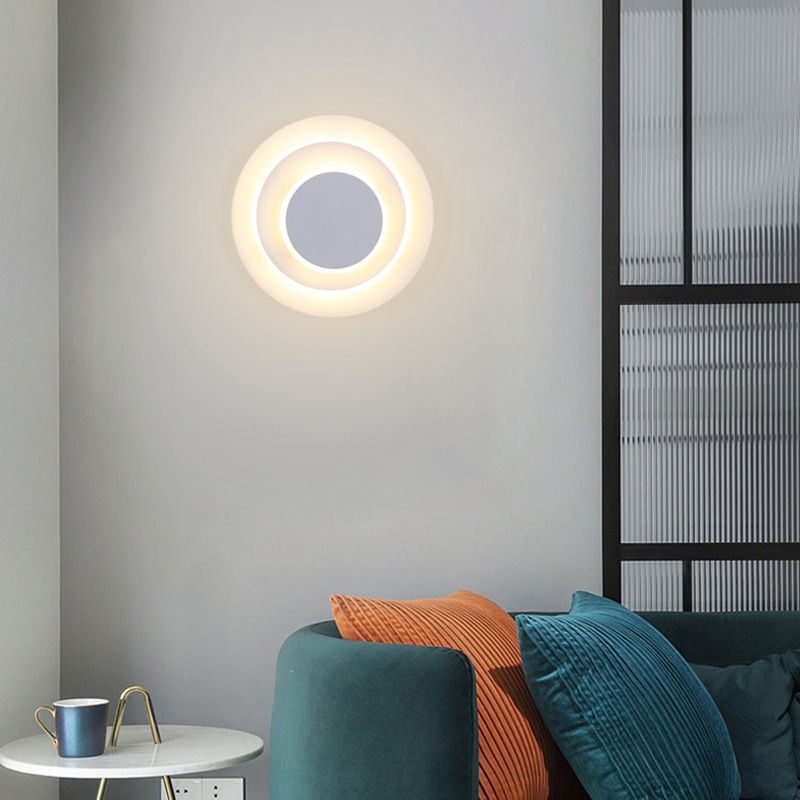 Contemporary Layered Wall Light Sconce Metal 3 Lights Flush Mount Wall Sconce