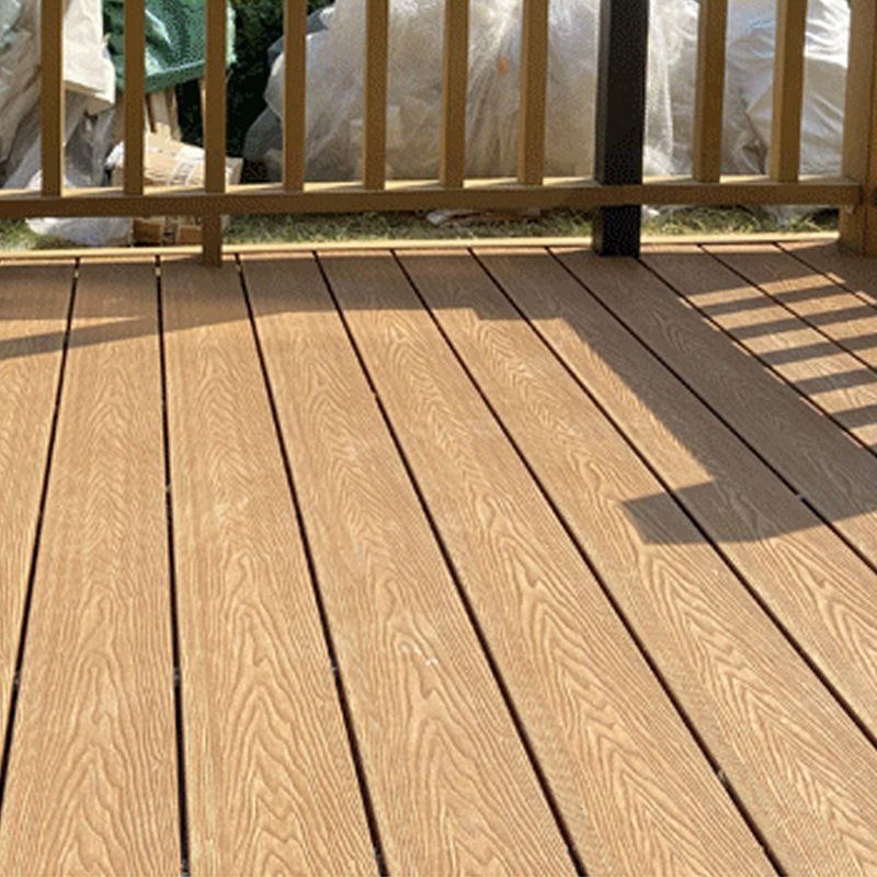 Composite Deck Plank Solid Color Wire Brushed Deck Tiles for Outdoor