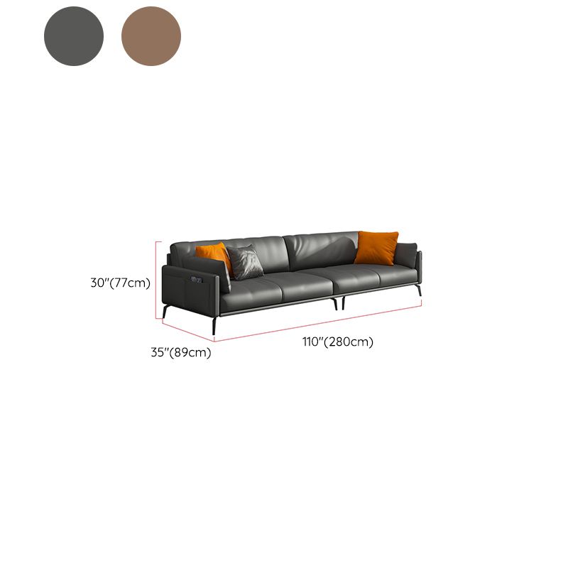 Modern Style Seating with Four Leds Bonus Room Tuxedo Arm Loveseat