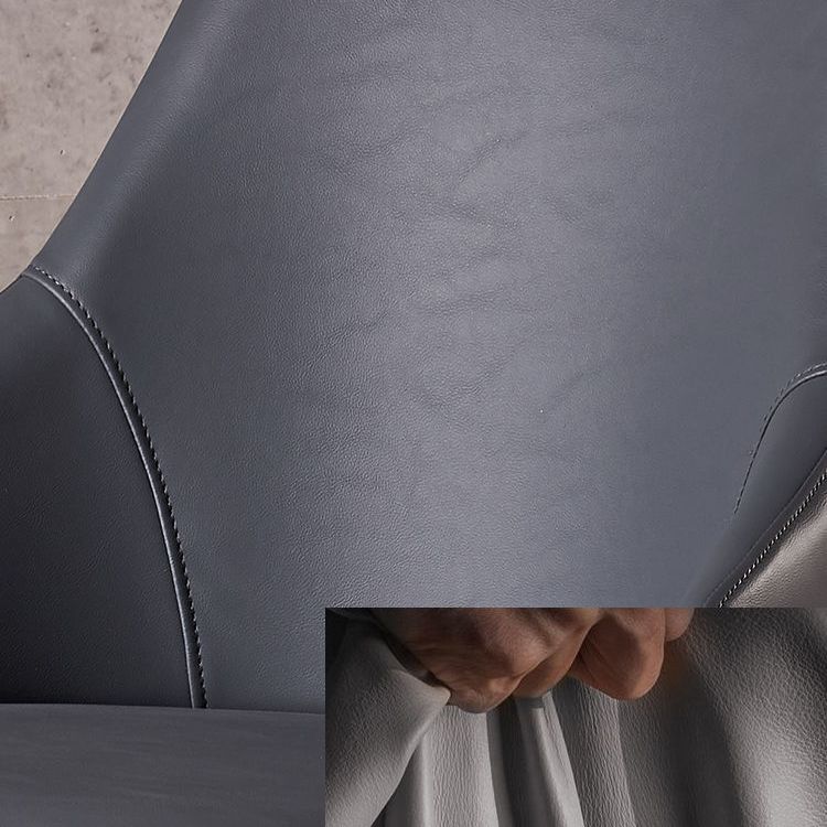 Faux Leather Dining Chair Wingback Side Chair in Matte Finish