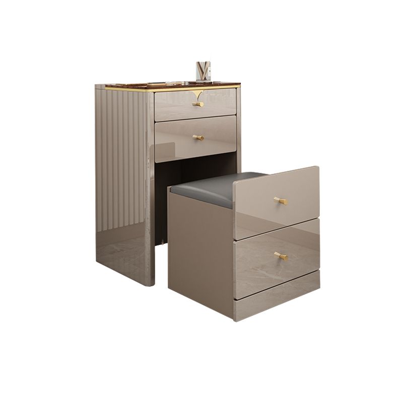 Modern Style Rock Slate Frame Grey/light Brown Solid Wood Drawer Dresser