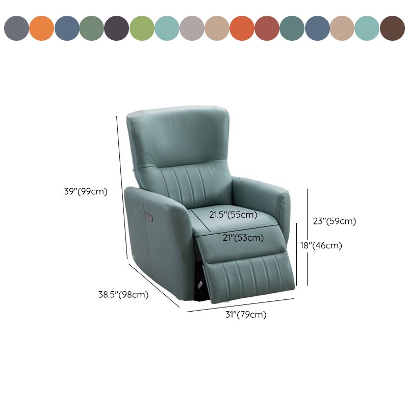 31.1-In Wide Swivel Reclining Chair Manual/Power Faux Leather Recliners