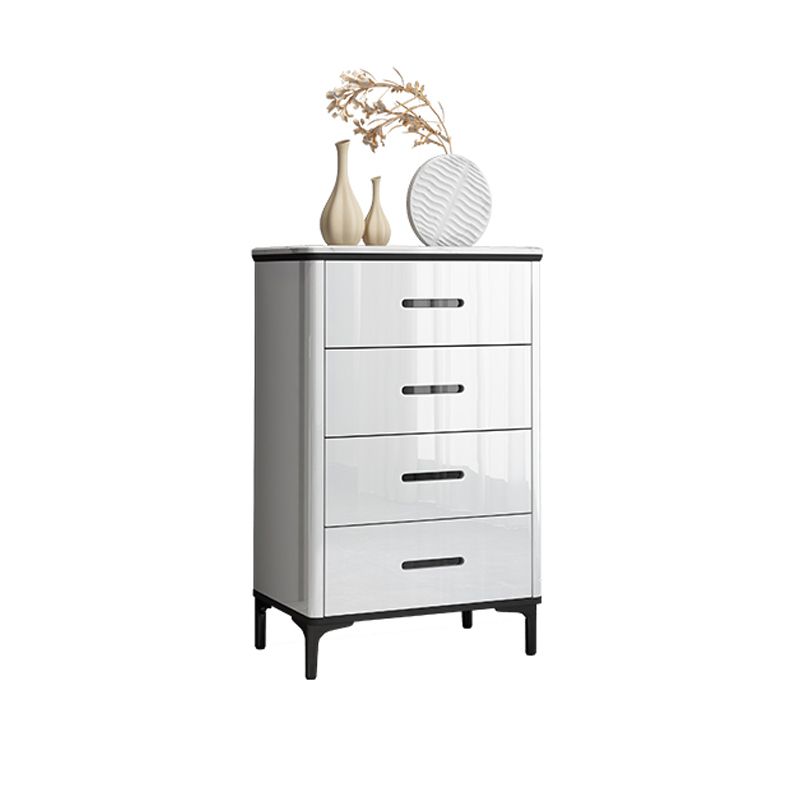 Contemporary Stone Storage Chest Bedroom White Chest with Black Legs