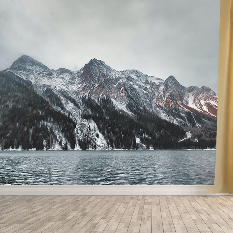 Beautiful Photography Mural Wallpaper Mountain Range Decorative Indoor Wall Mural