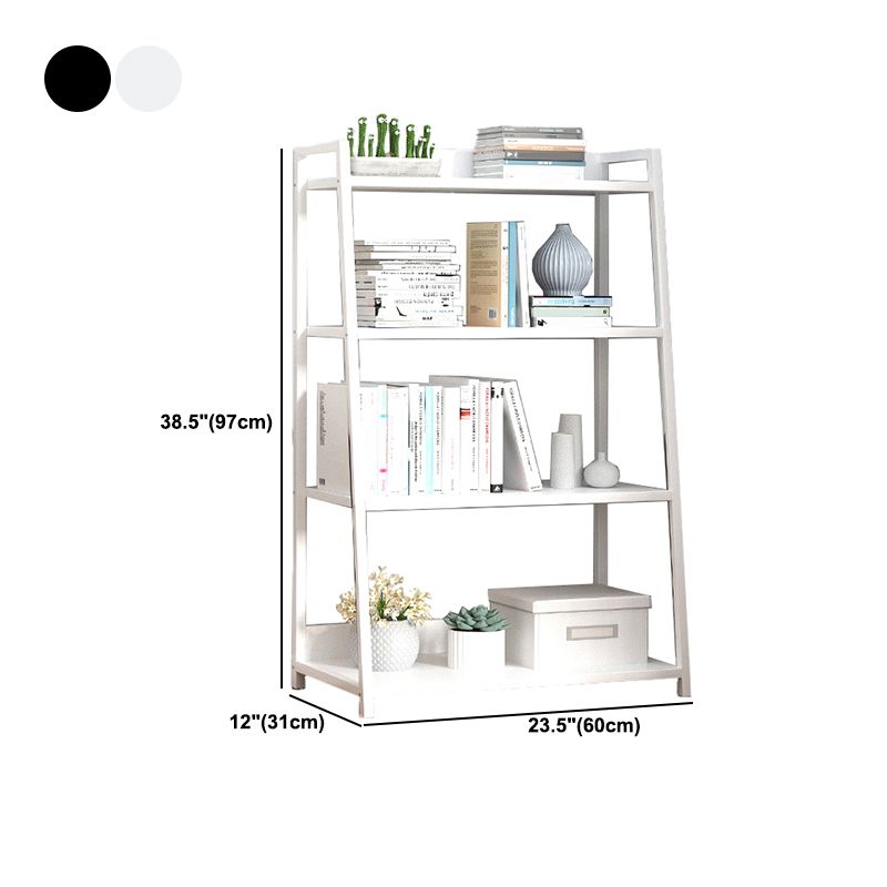 Modern Home Steel Book Shelf Ladder 12"W Matte Finish Bookcase