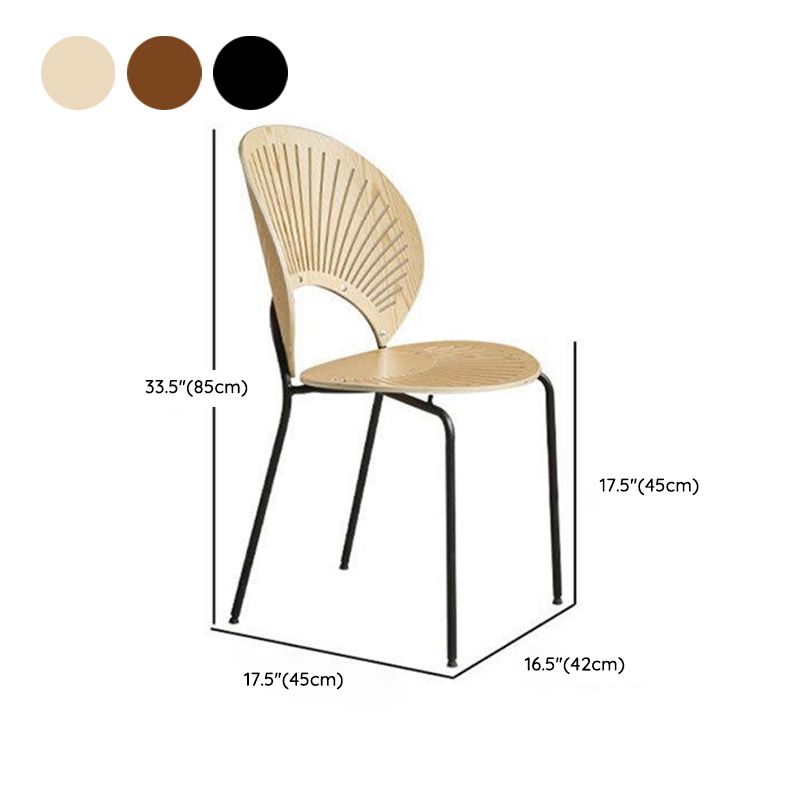 1/2/3/4 Pieces Modern Dining Set Solid Wood Round Table with Plastic Chairs