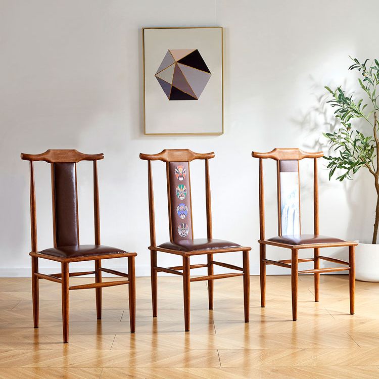 Silla de comedor de metal moderno Silla de comedor de cuero con respaldo alto para uso en restaurantes