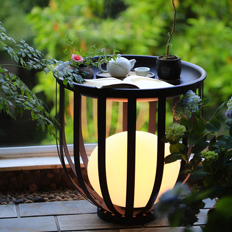Metal Contemporary Pergola Shape Outdoor Waterproof Light with Plastic Shade