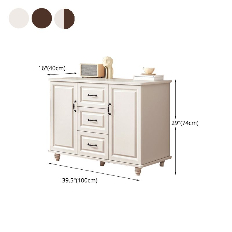 Modern Style Combo Dresser Bedroom Wooden Storage Chest Dresser with Drawers and Doors