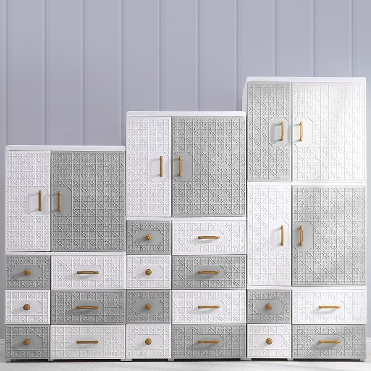 Hinged Wardrobe Cabinet with Legs Plastic Wardrobe Closet for Home