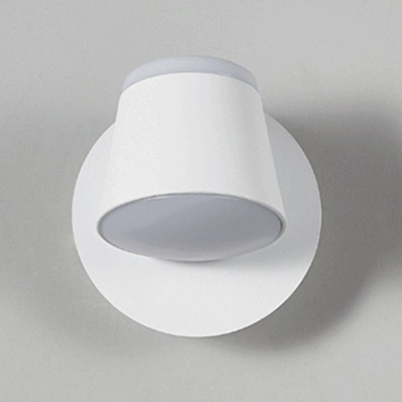 Nordic Style Aluminum Wall Light Geometry Cylinder Rotatable Wall Lamp for Bedroom