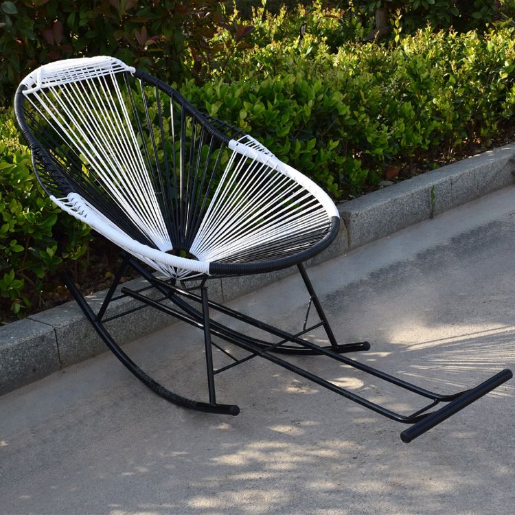 Modern Style Rocking Chair Rattan Outdoor Rocking Chair for Leisure