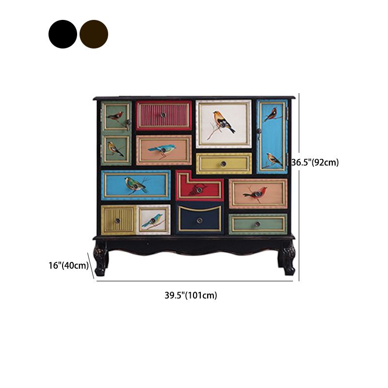 Nautical Wooden Storage Chest Bedroom Horizontal Chest with 3 Drawers