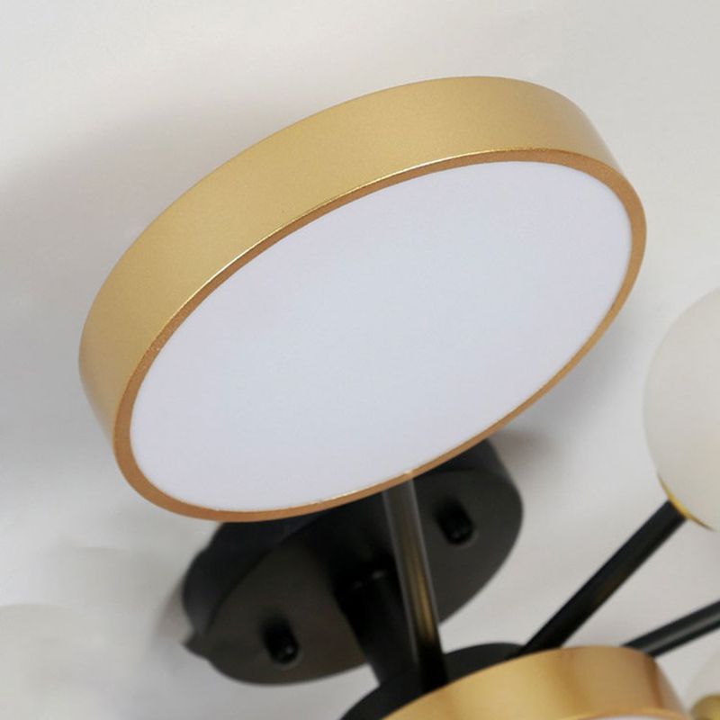 Modern Round Ceiling Light Colorful Multi Light Flush Mount Light for Bedroom