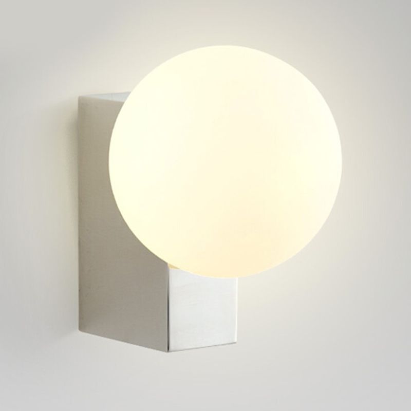Ball Shape Glass Vanity Lights Modern Style 1 Light Vanity Light Fixtures