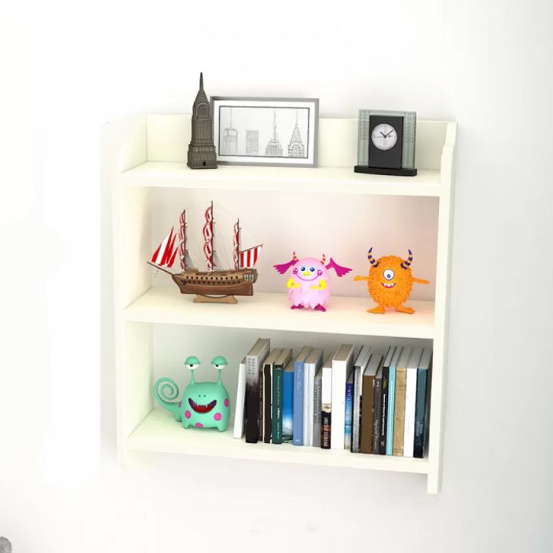 Modern Vertical Bookcase with Rectangular Shelves Wooden Floating Book Shelf for Office