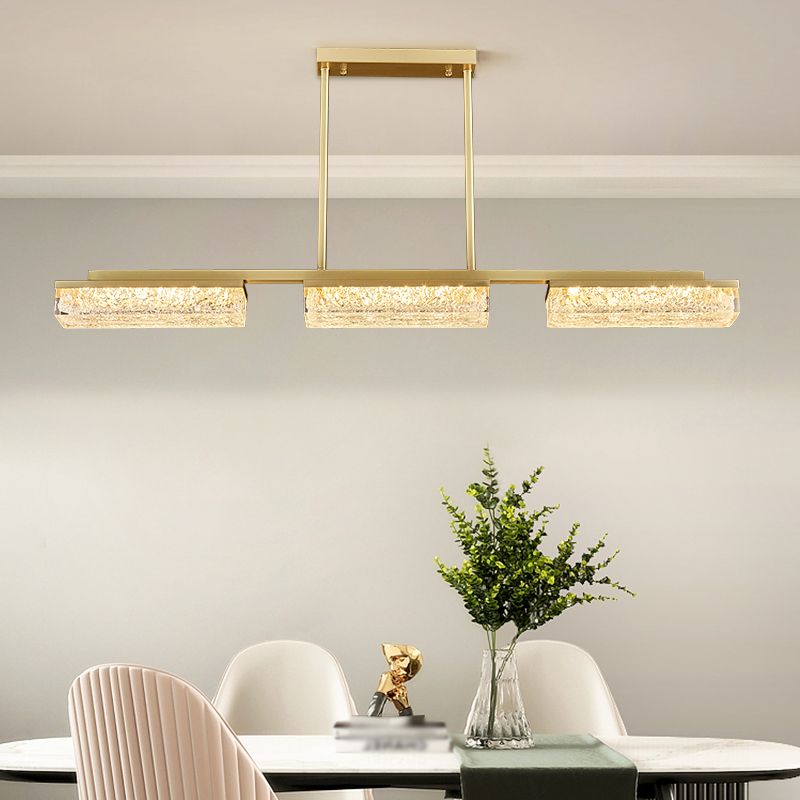 Zeitgenössischer Stil linearer Anhänger Beleuchtung Metal Island Anhänger Lichter