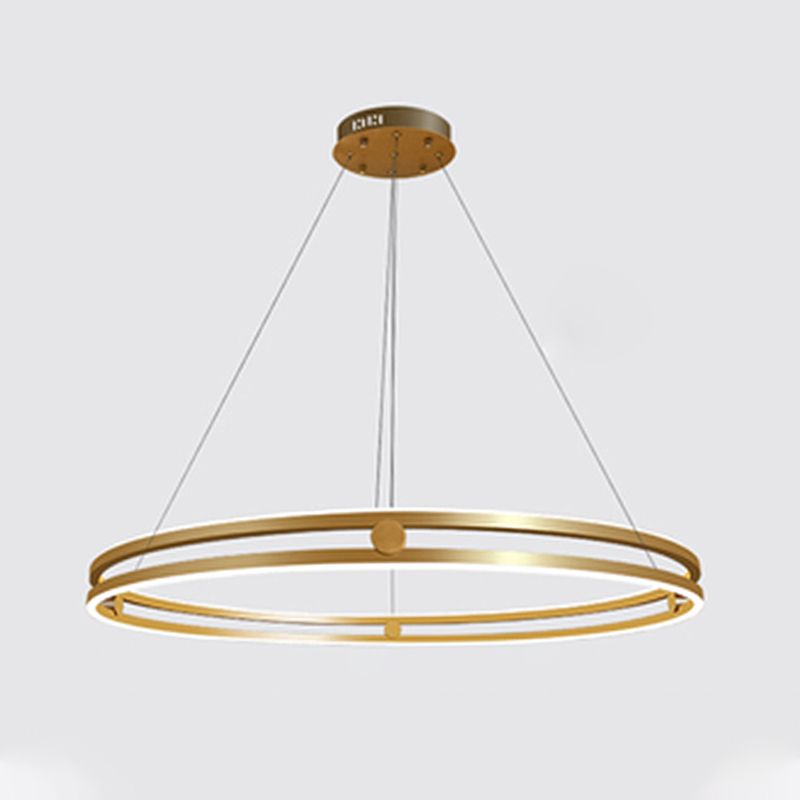 Contemporary Simple LED Hanging Pendant Light Silicone Linear Chandelier for Living Room