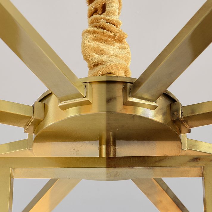 Contemporary Concise Hanging Light Glass Cylindrical Chandelier for Interior Spaces