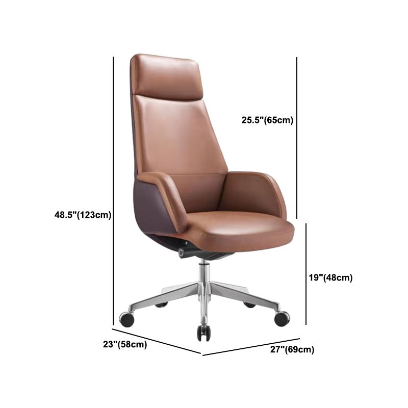 Contemporary Faux Leather Ergonomic Chair High Back Conference Chair