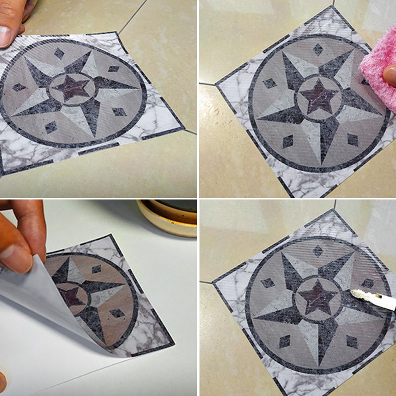 Modern Vinyl Plank Flooring Peel and Stick Ceramic Print PVC Flooring