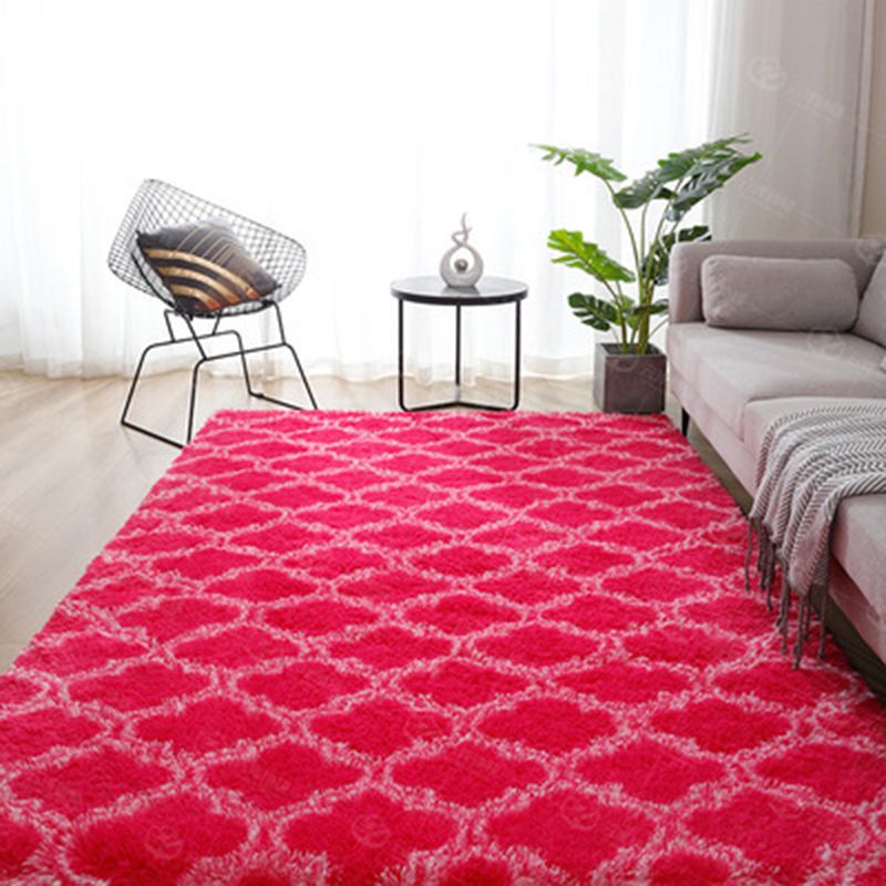 Tapis imprimé couleur contrastée noir et blanc, en Polyester, décontracté, lavable, pour la décoration de la maison