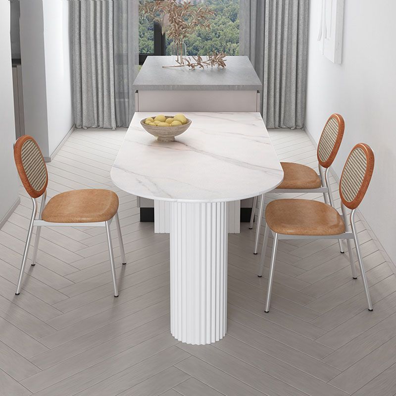 Table d'intérieur de forme irrégulière pour restaurant, table d'île moderne avec double piédestal