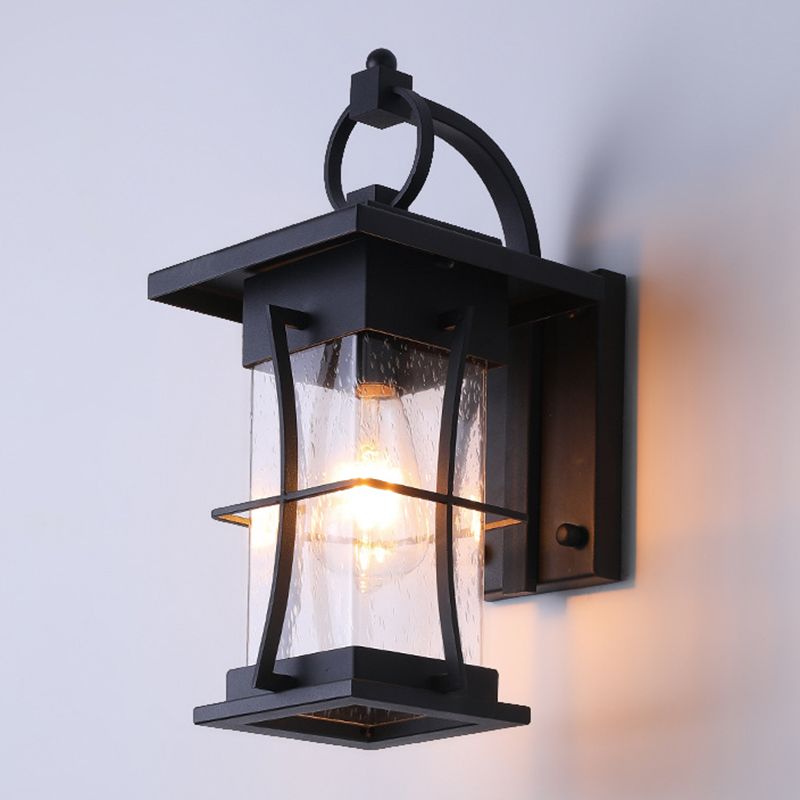 Black Industrial Sconce Light Fixtures Wrought Iron Wall Lamp Sconce for Garden