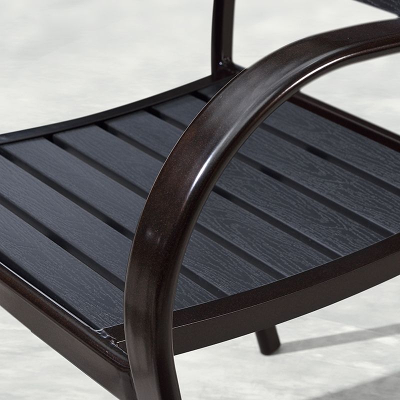 Industrial Metal Dining Armchair with Arm Patio Dining Chair