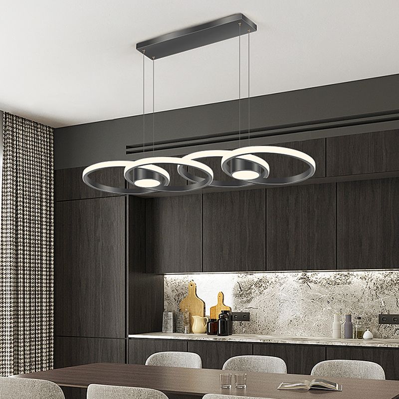 Idées d'éclairage d'île de forme de cercle