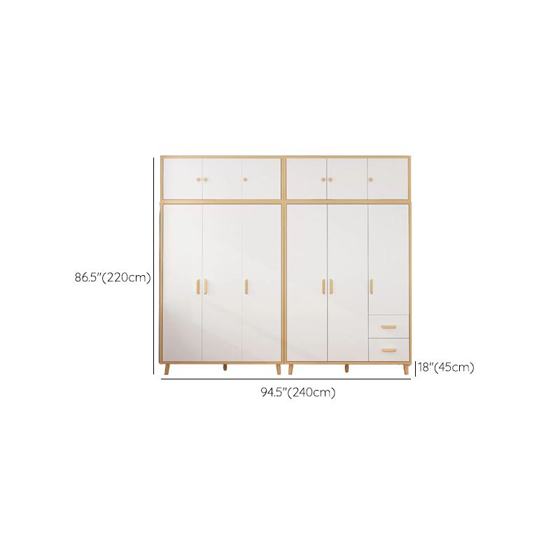 Contemporary Hanging Clothes Rack Solid + Manufactured Wood Kid's Wardrobe