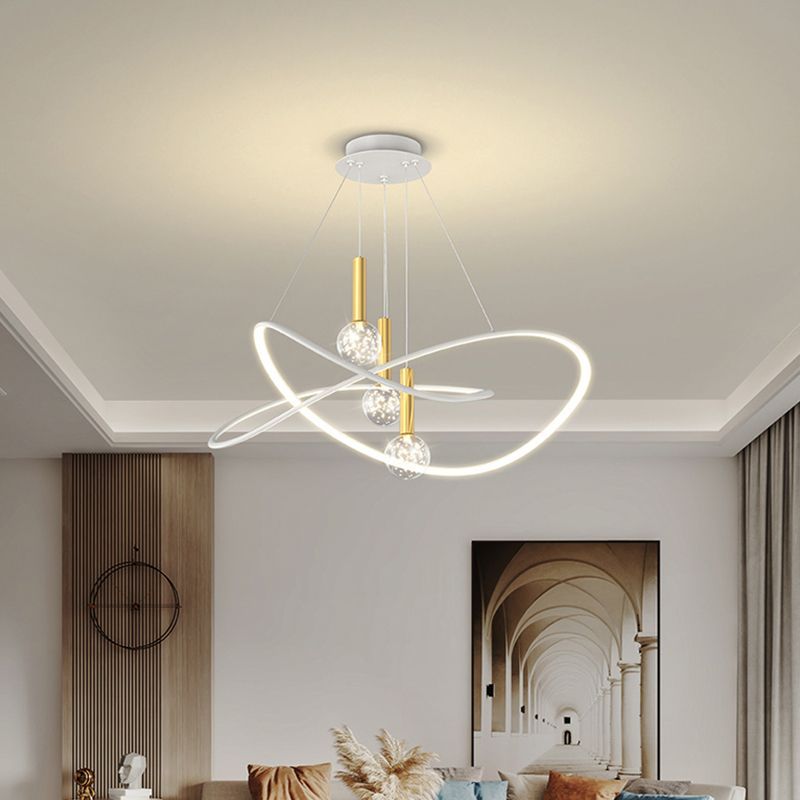 Bolvormige vorm metalen hanglamp armaturen moderne stijl 4 licht hangende verlichtingsarmaturen